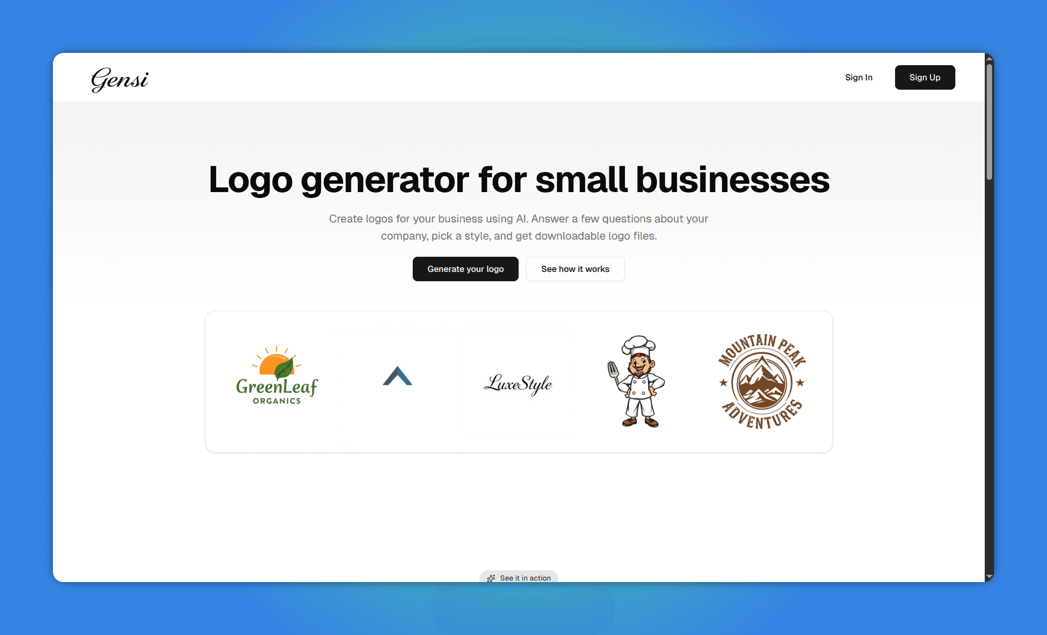 AI Logo Generator Preview